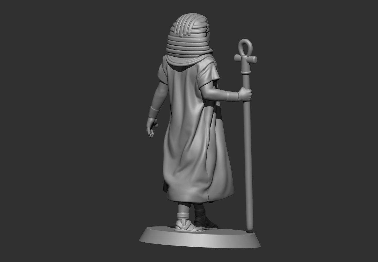 Gor Egyptian God With Staff 3D print model_5
