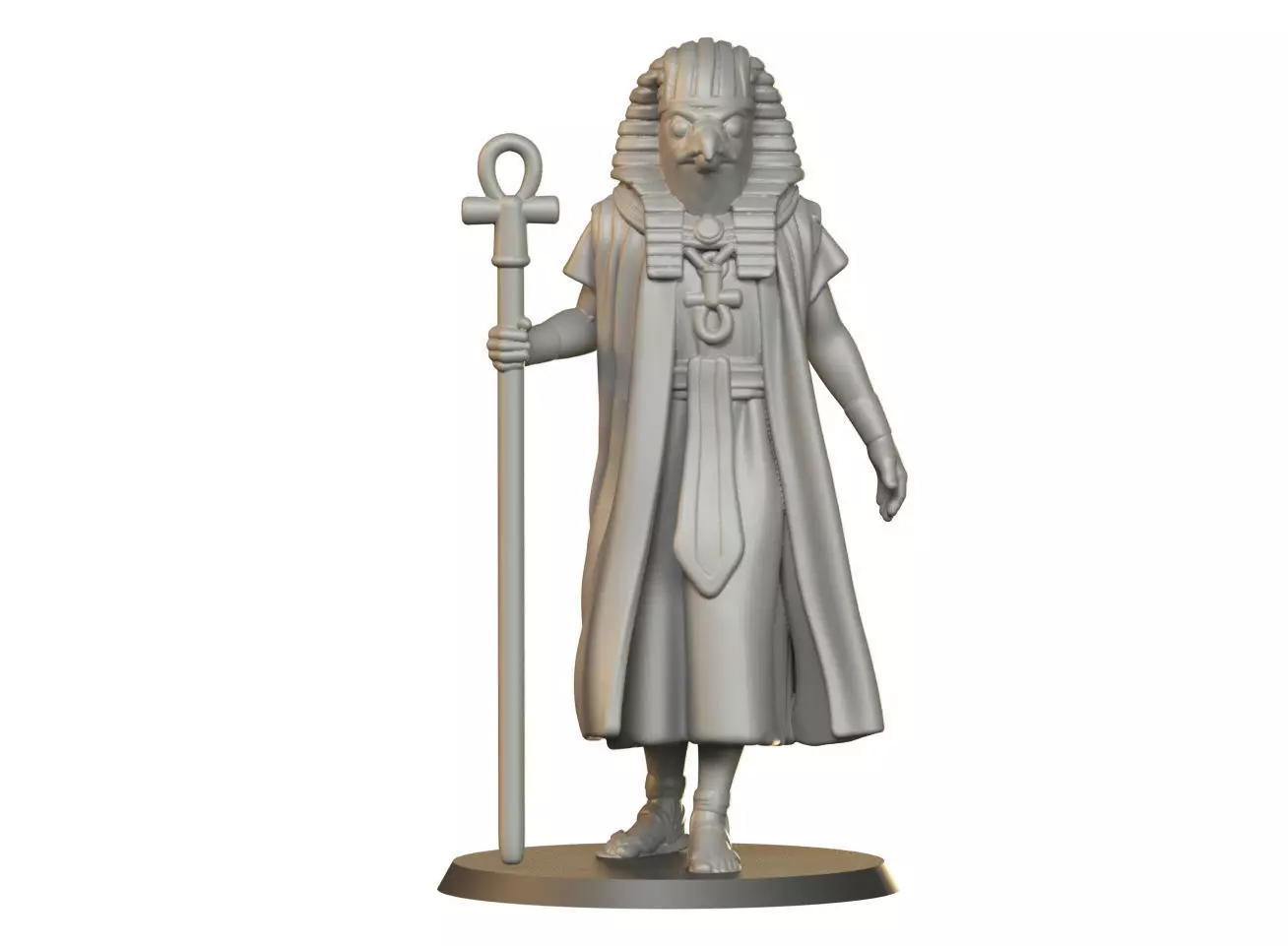 Gor Egyptian God With Staff 3D print model_0