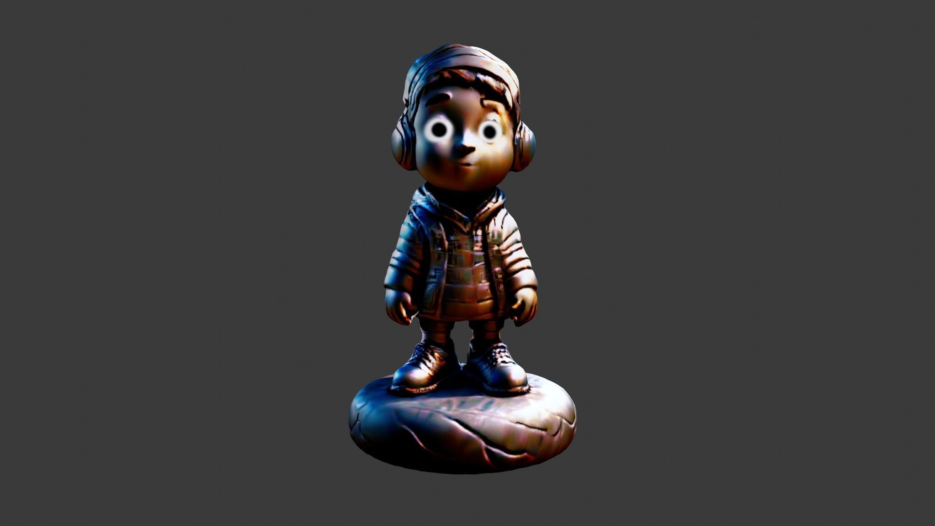 Figure Toy Low-poly 3D model_1