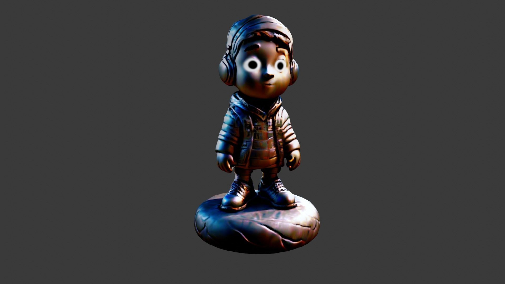 Figure Toy Low-poly 3D model_6