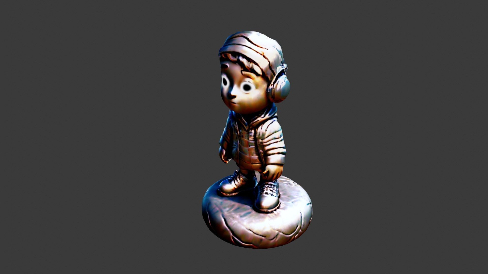 Figure Toy Low-poly 3D model_4