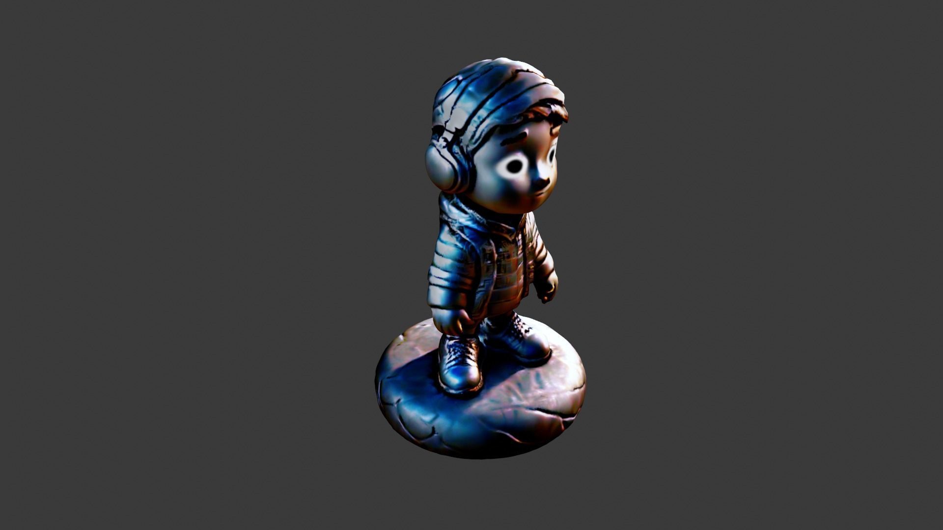 Figure Toy Low-poly 3D model_3