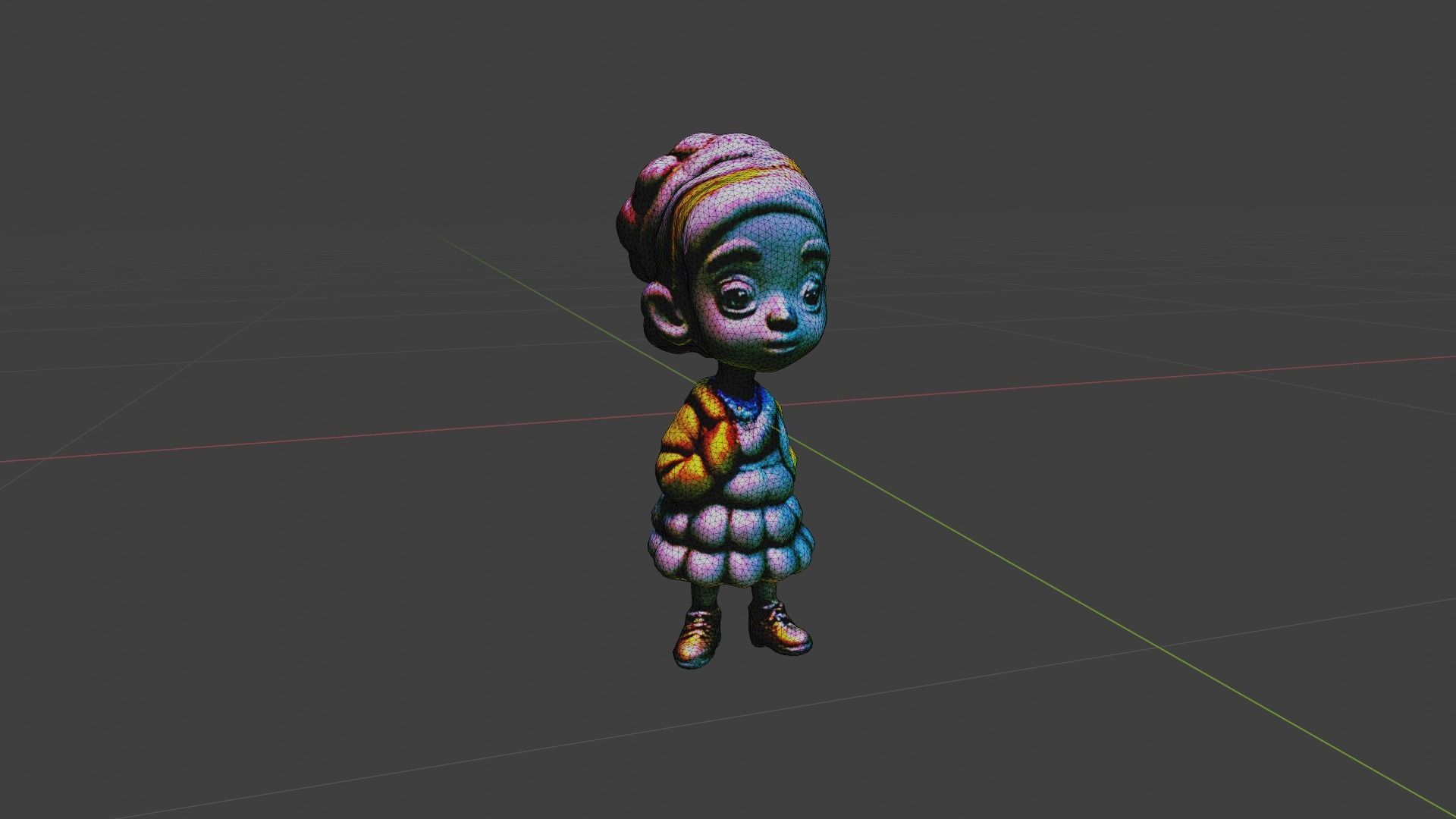 Figure Toy Low-poly 3D model_7