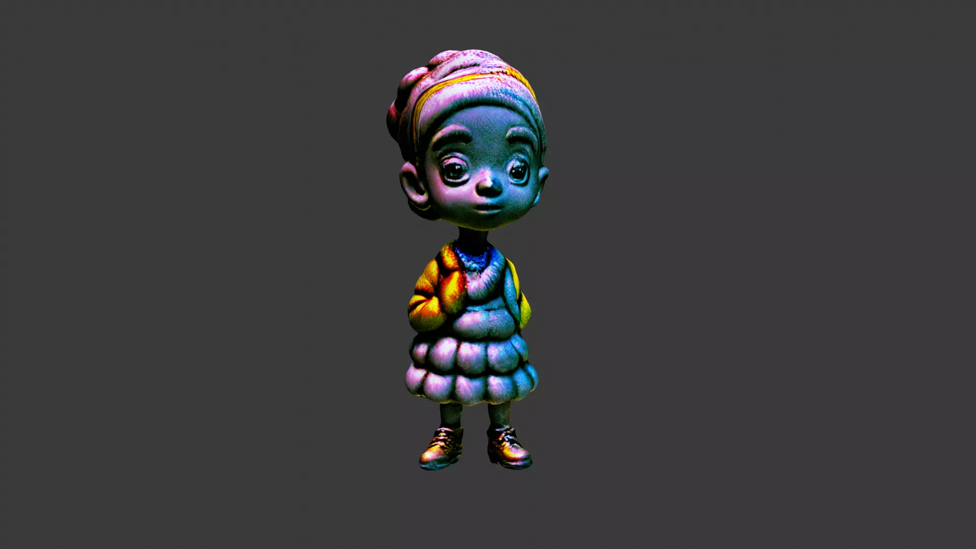Figure Toy Low-poly 3D model_0