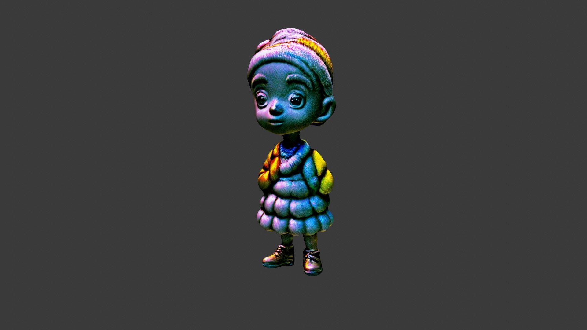 Figure Toy Low-poly 3D model_1