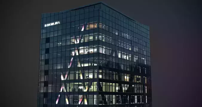 Tokyo Corporate Office Building Low-poly 3D model