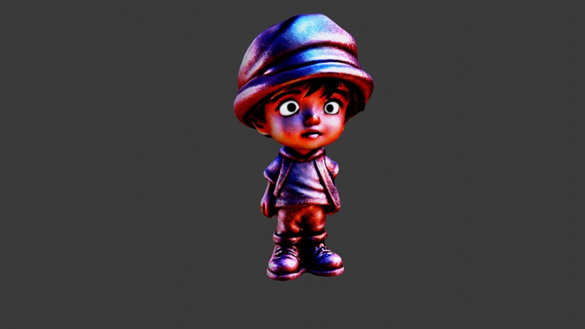 Figure Toy Low-poly 3D model_6