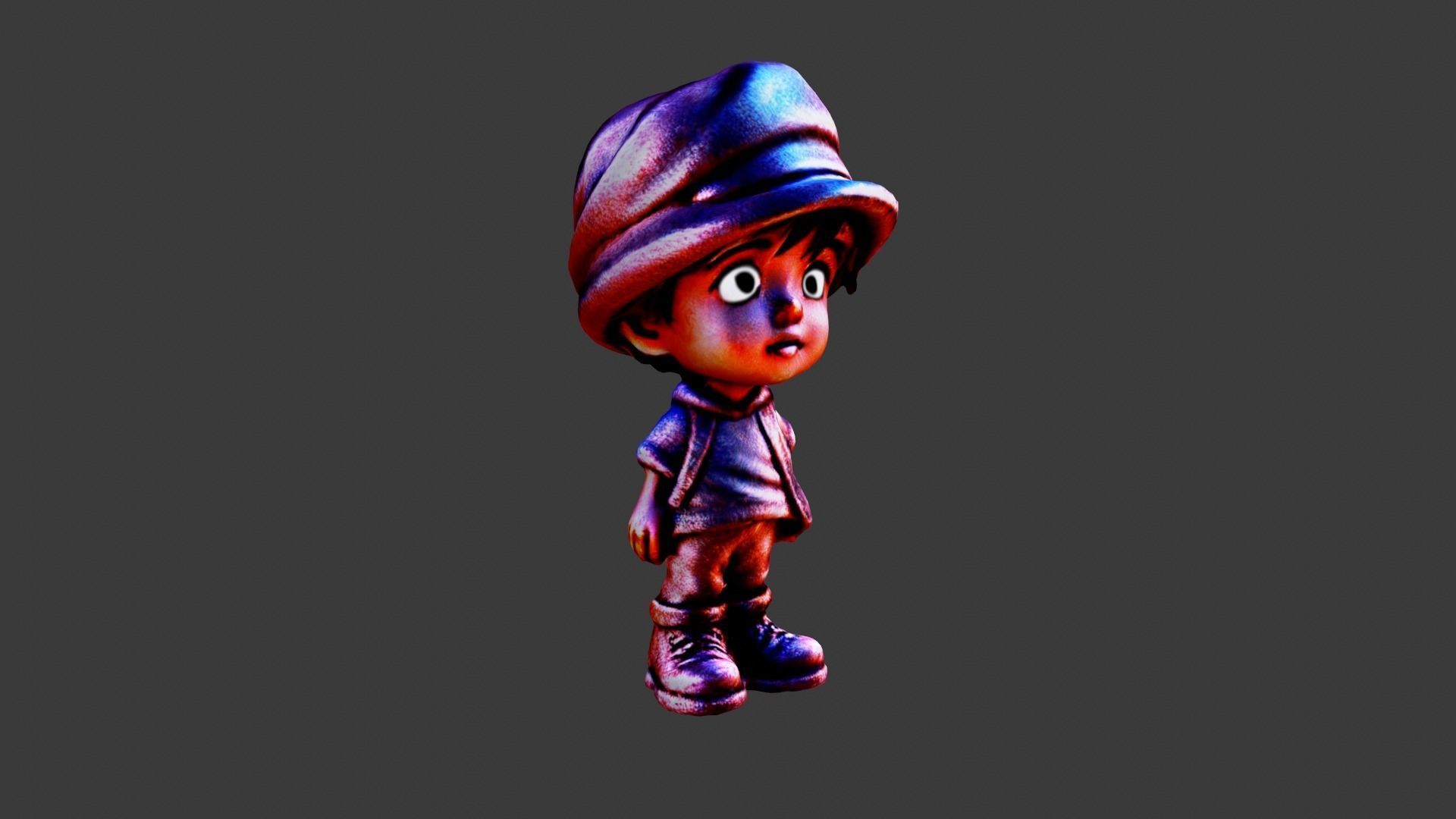 Figure Toy Low-poly 3D model_1