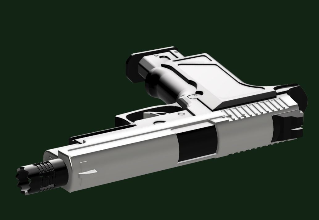 Resident Evil 4 Remake - Sentinel Nine handgun for cosplay 3D print model_2