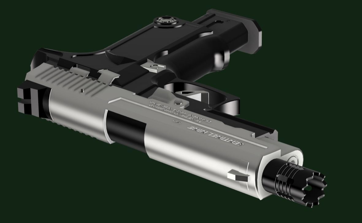 Resident Evil 4 Remake - Sentinel Nine handgun for cosplay 3D print model_4