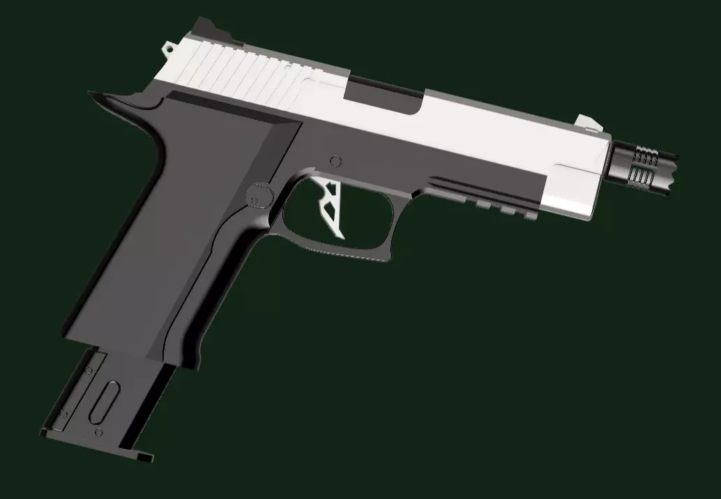Resident Evil 4 Remake - Sentinel Nine handgun for cosplay 3D print model_0