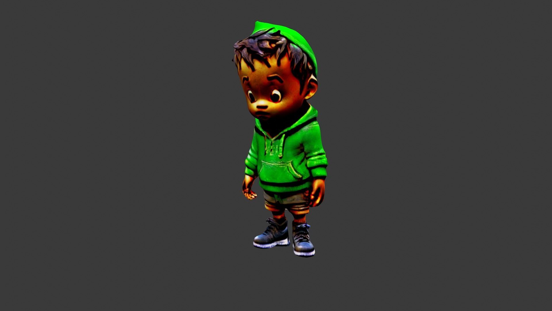 Figure Toy Low-poly 3D model_1