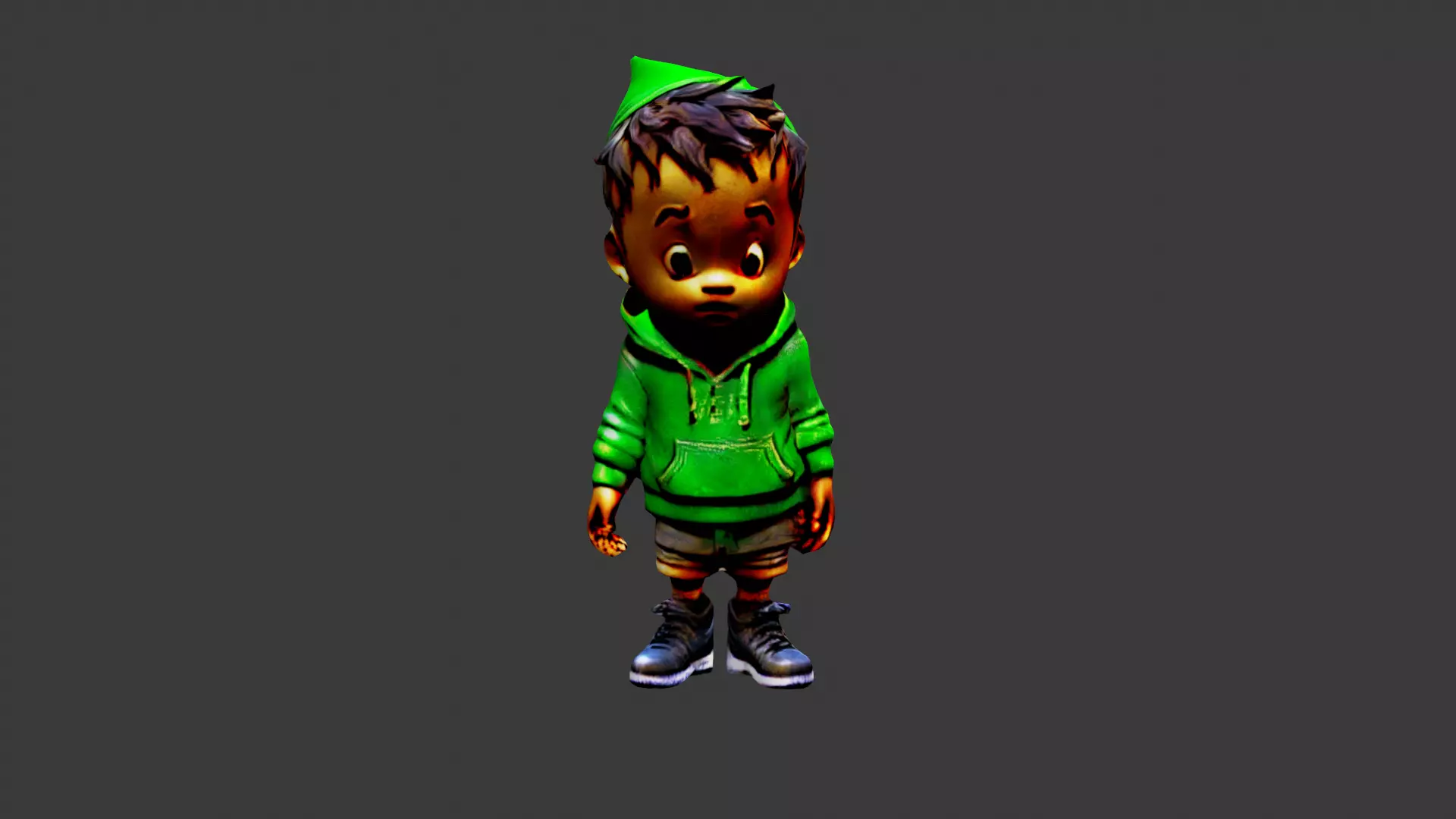 Figure Toy Low-poly 3D model_0