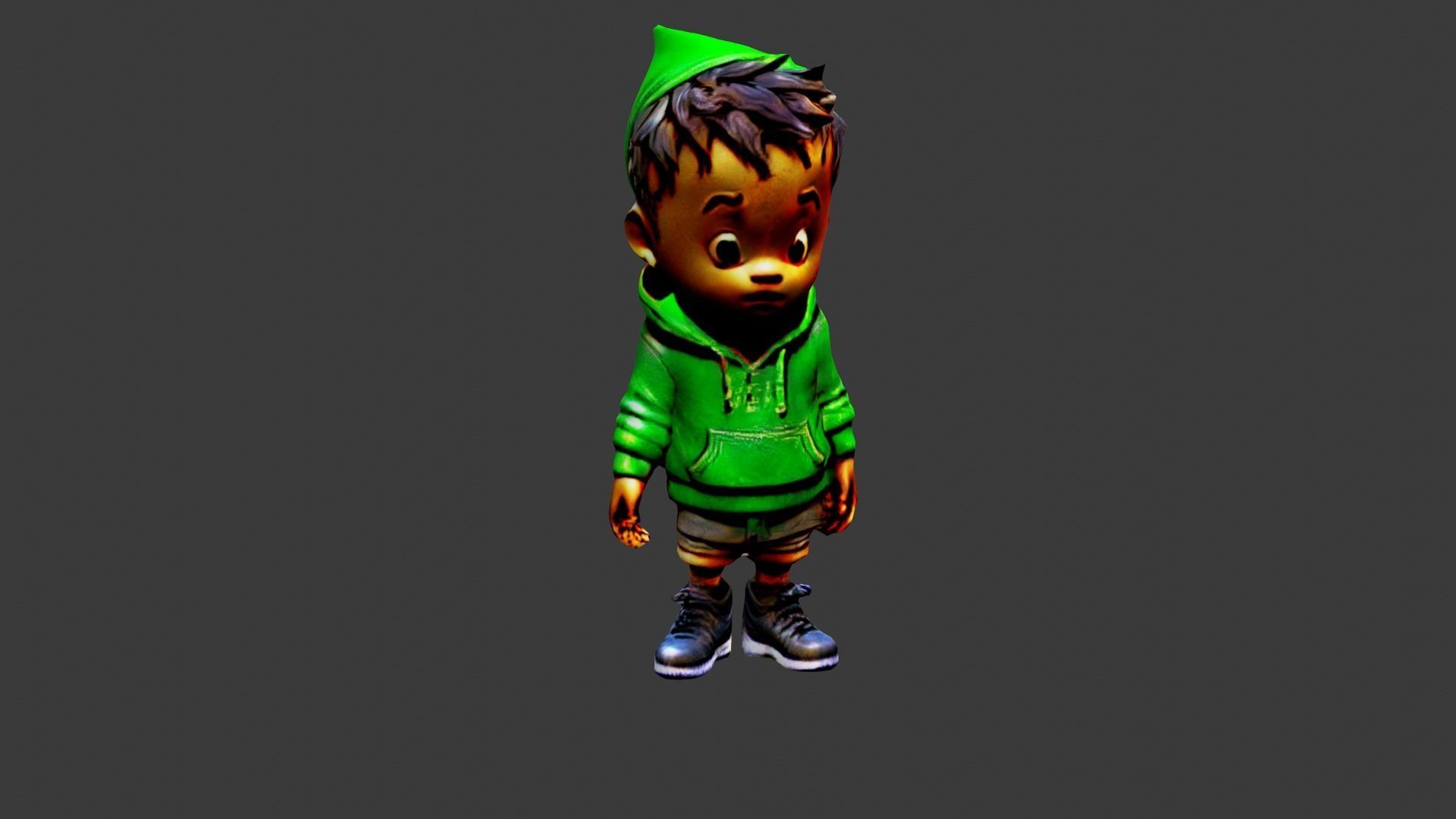 Figure Toy Low-poly 3D model_6