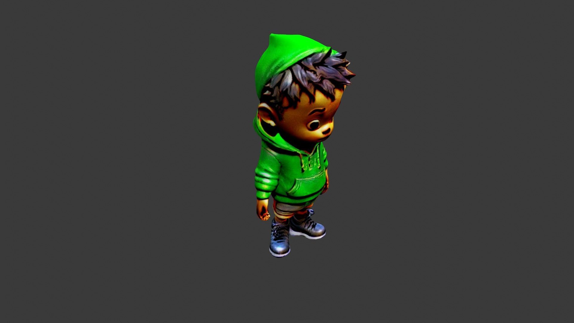 Figure Toy Low-poly 3D model_3