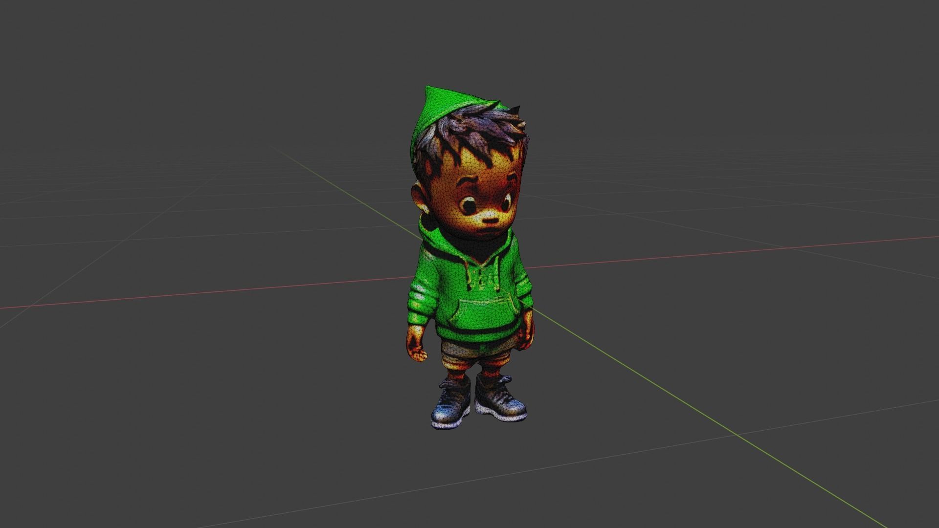 Figure Toy Low-poly 3D model_7