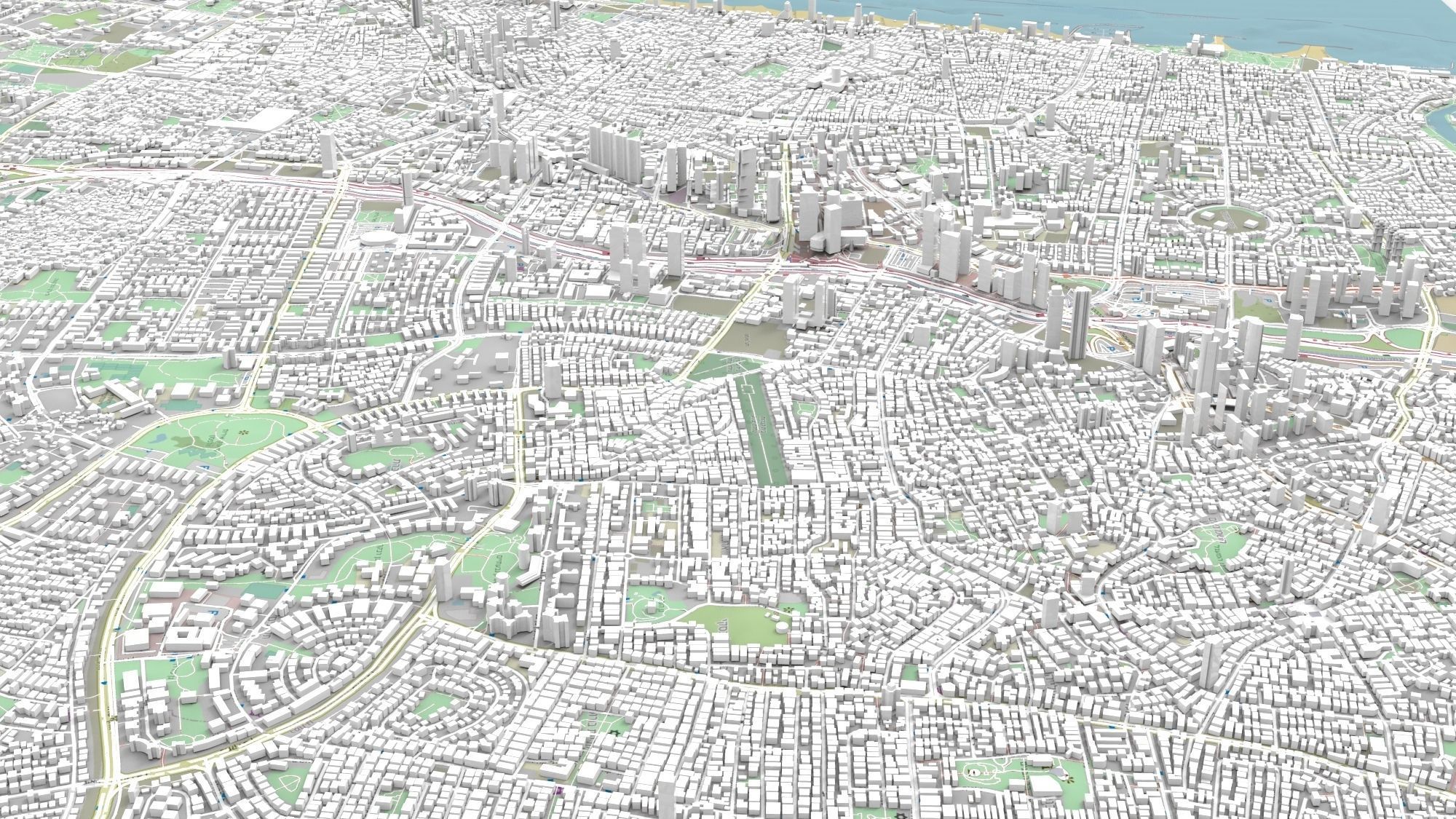 Cityscape Holon Israel 3D model_4
