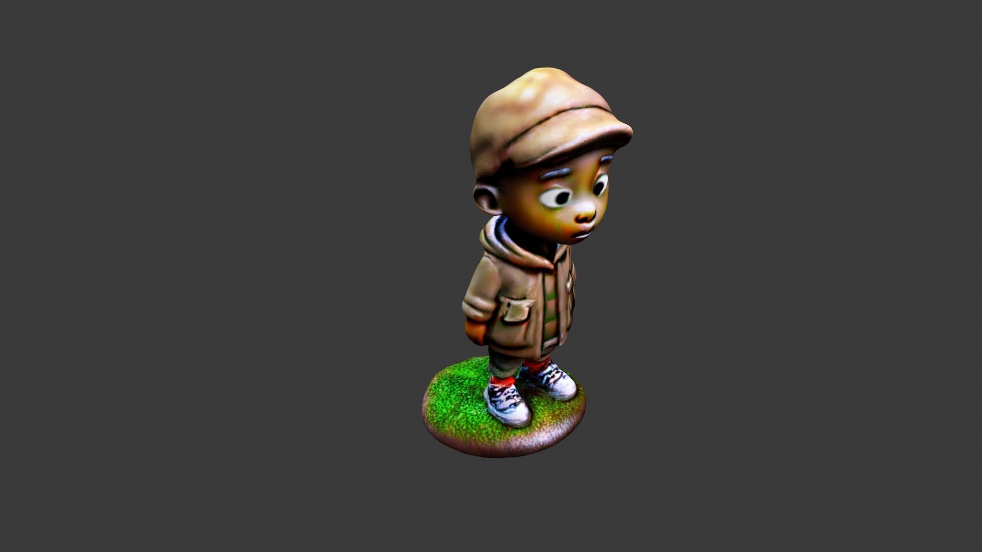 Figure Toy Low-poly 3D model_3