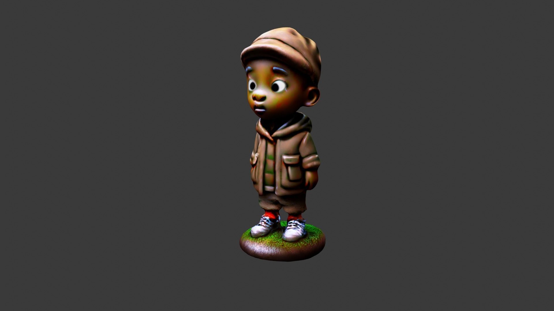 Figure Toy Low-poly 3D model_1