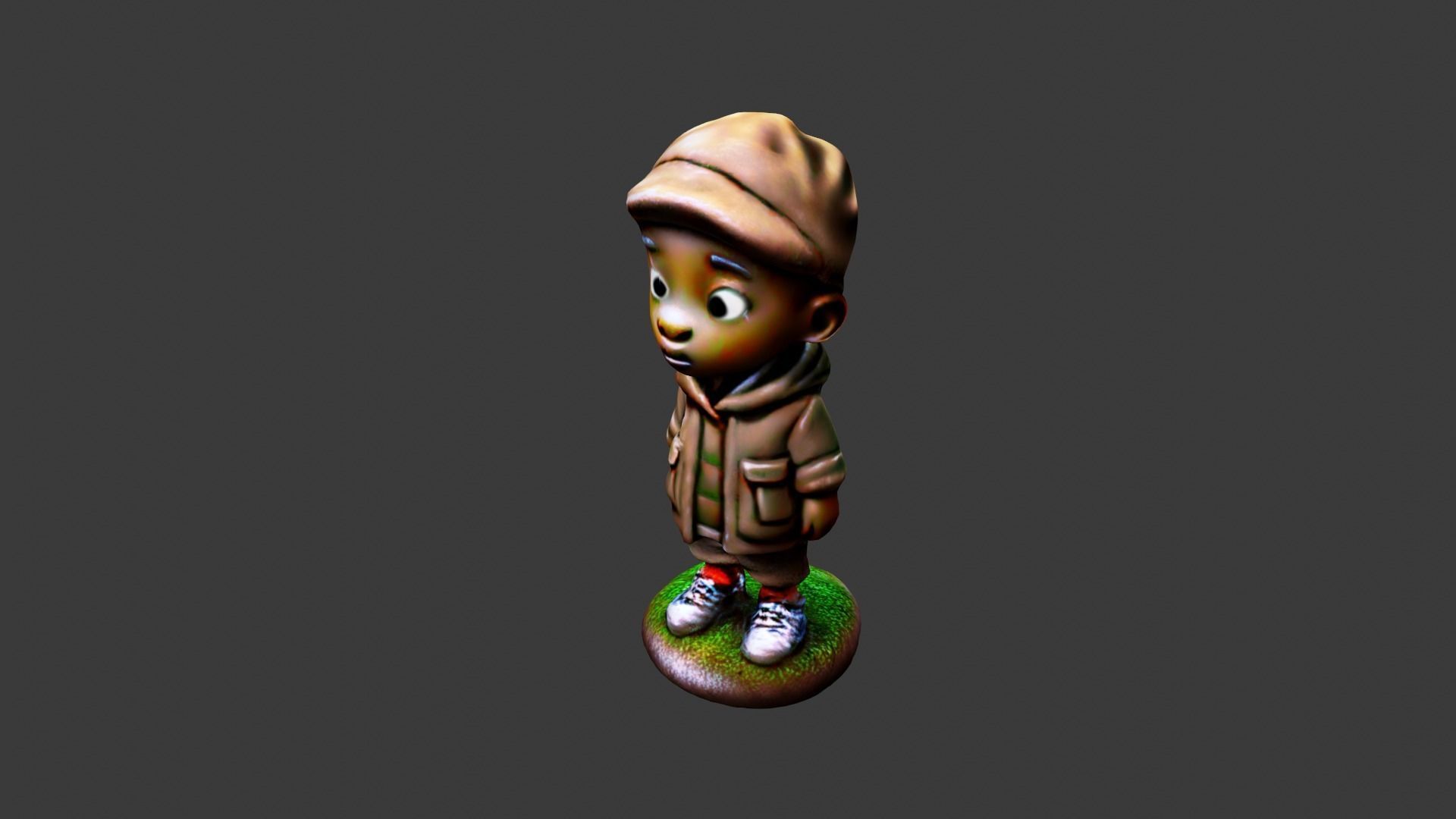 Figure Toy Low-poly 3D model_4