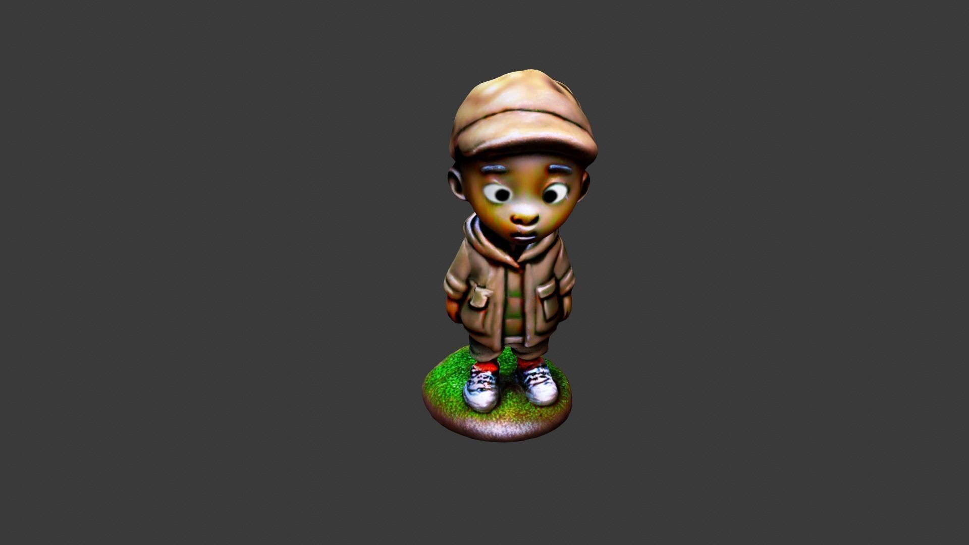 Figure Toy Low-poly 3D model_5