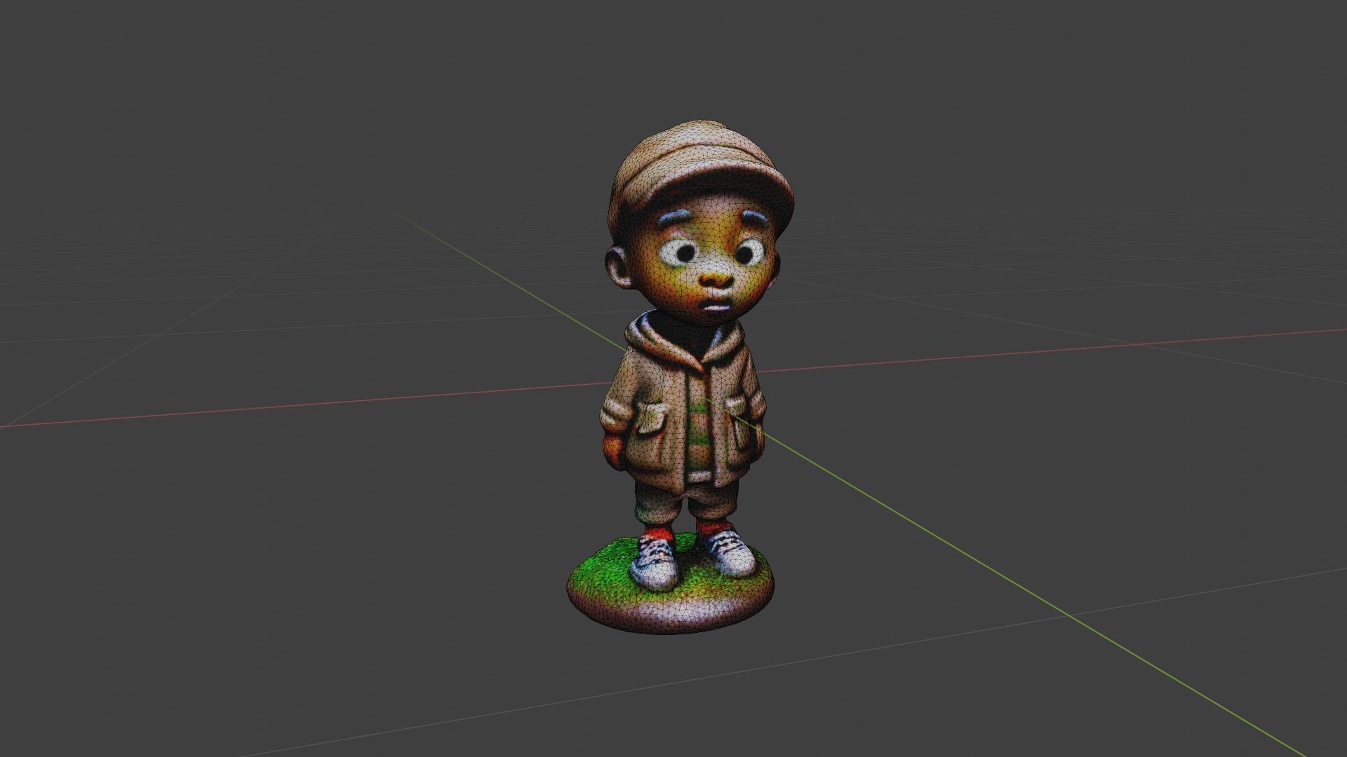 Figure Toy Low-poly 3D model_7