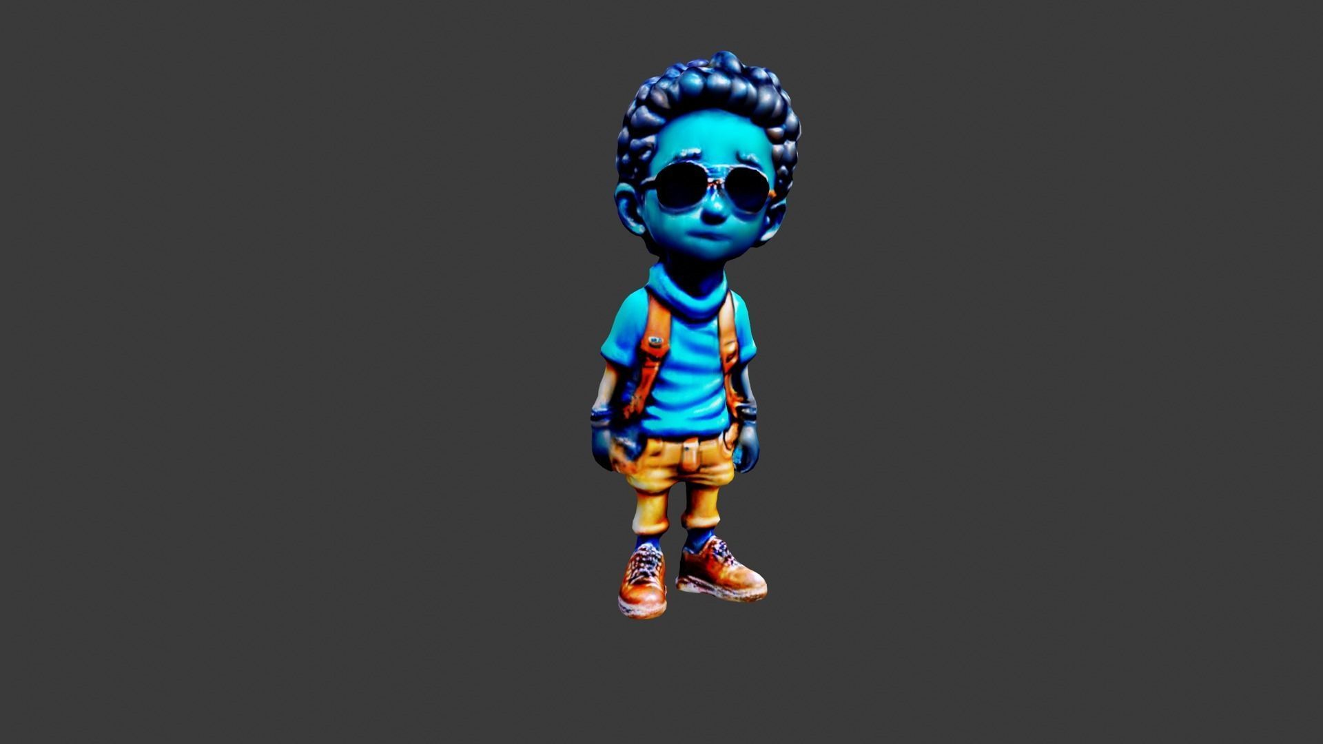 Figure Toy Low-poly 3D model_6