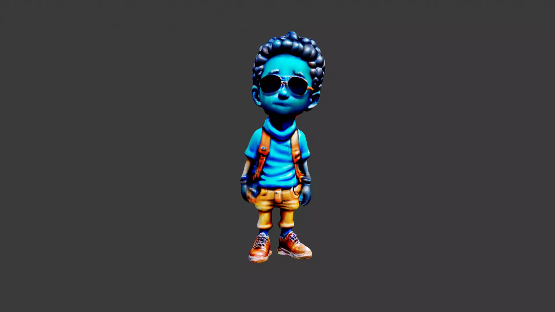 Figure Toy Low-poly 3D model_0