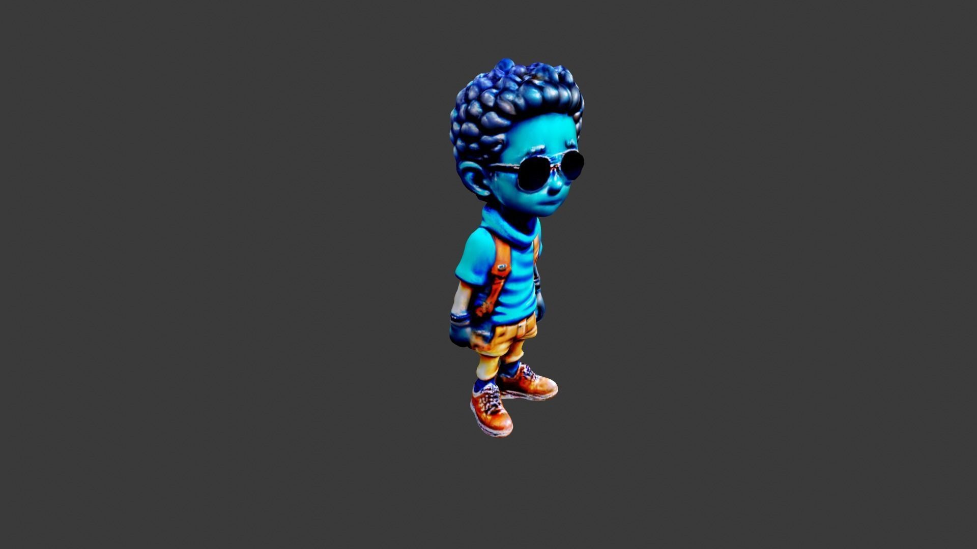 Figure Toy Low-poly 3D model_3