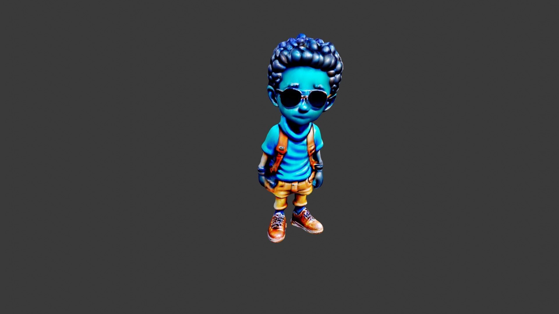 Figure Toy Low-poly 3D model_5