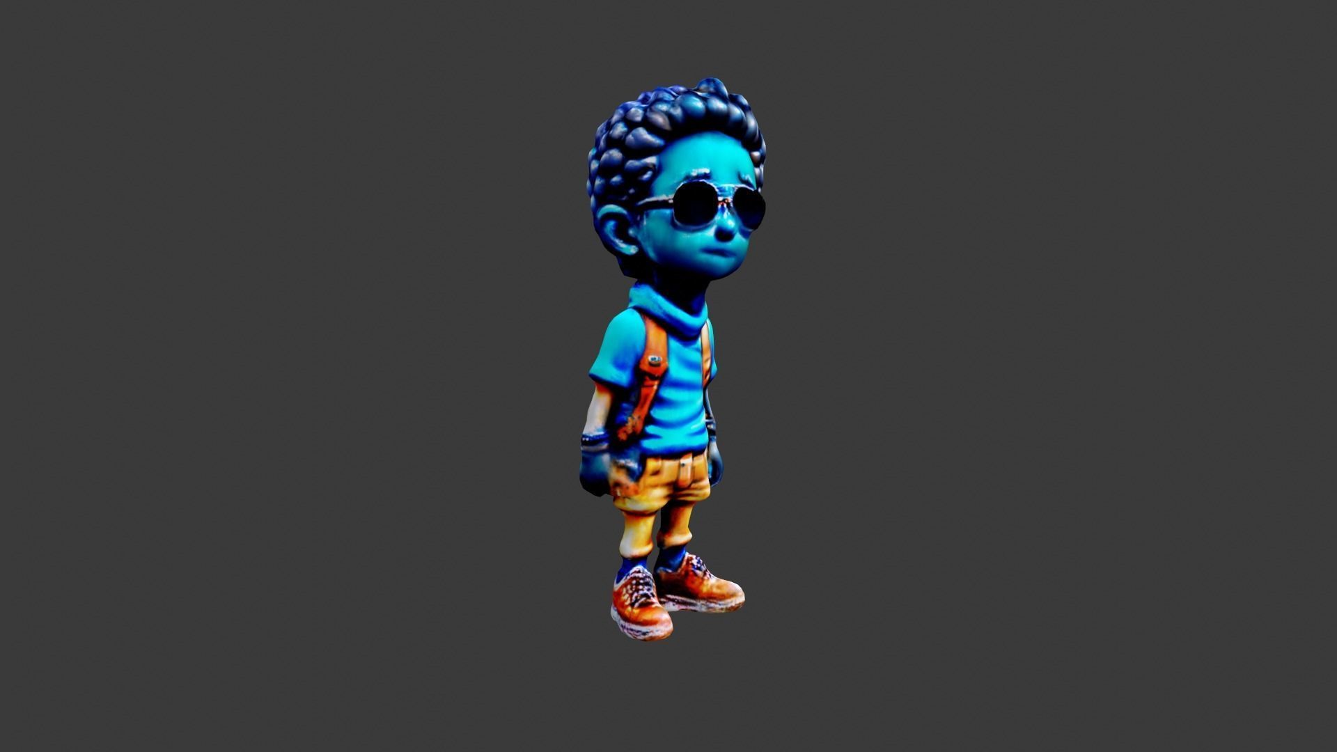 Figure Toy Low-poly 3D model_2