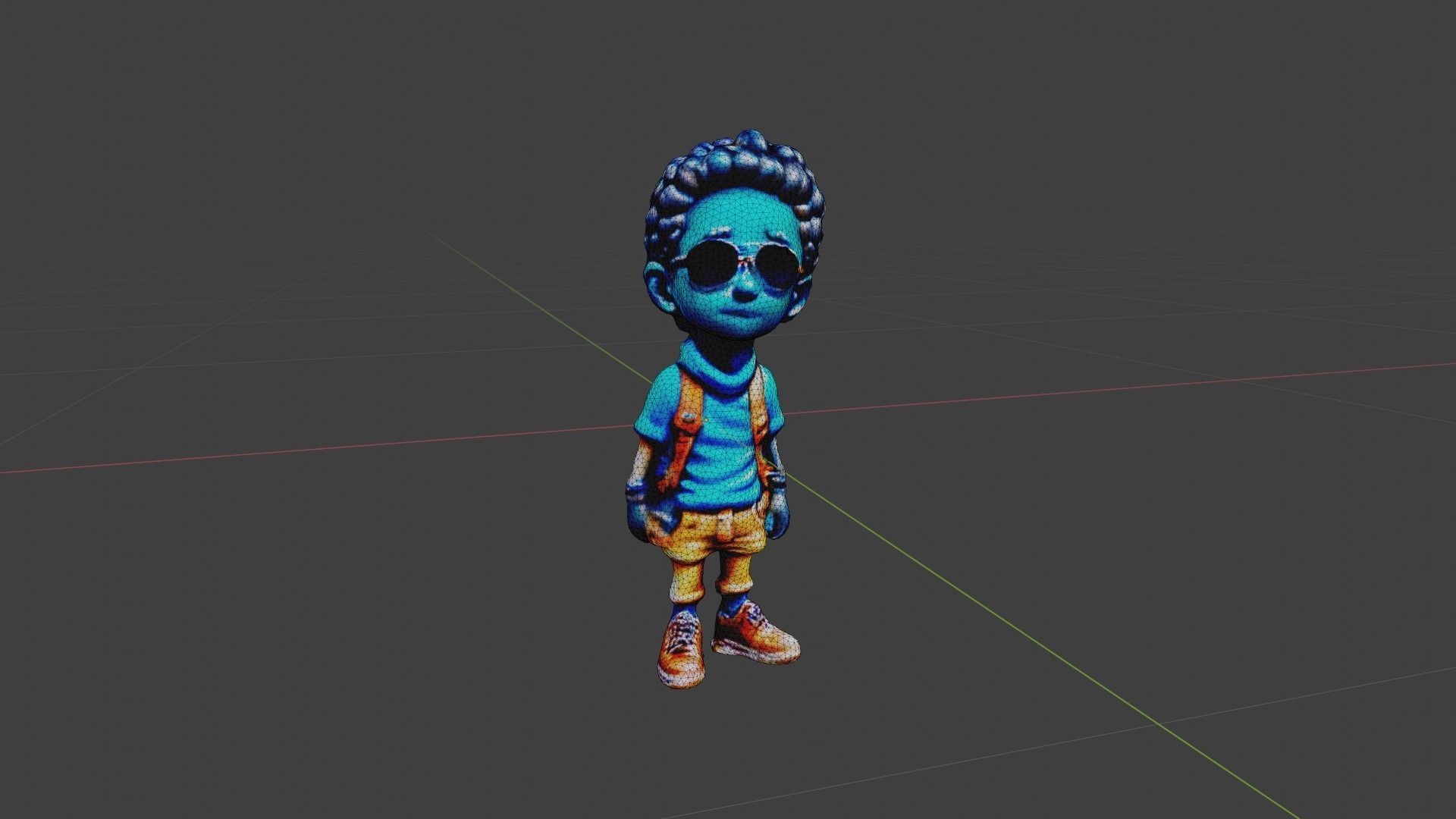 Figure Toy Low-poly 3D model_7