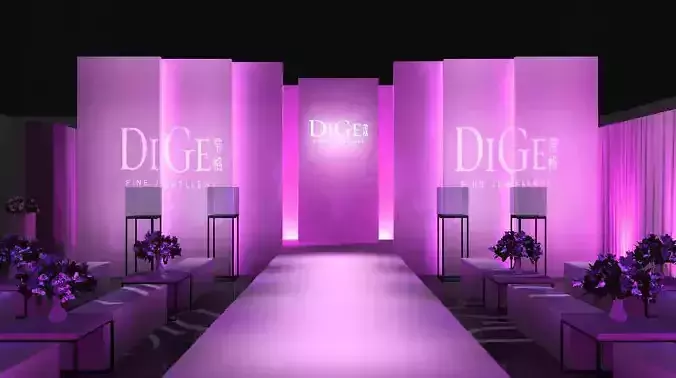 Stage party concert fashion catwalk T station  84 3D model