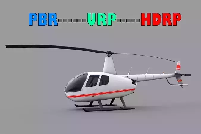 Robinson R44 Lowpoly Low-poly 3D model