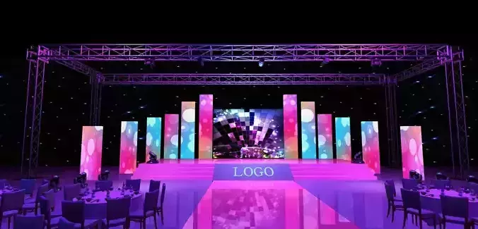 Stage party concert fashion catwalk T station  89 3D model