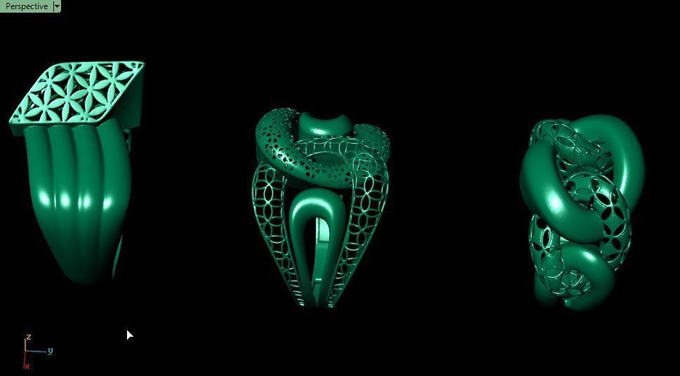 9 Gold Fusion Ring 3D print model_5