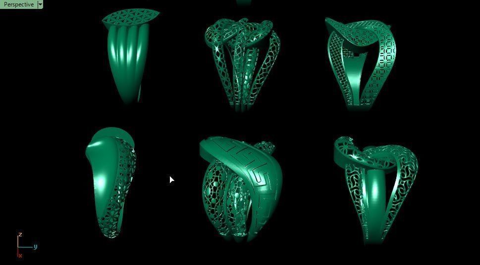 9 Gold Fusion Ring 3D print model_3