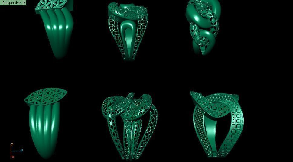 9 Gold Fusion Ring 3D print model_4