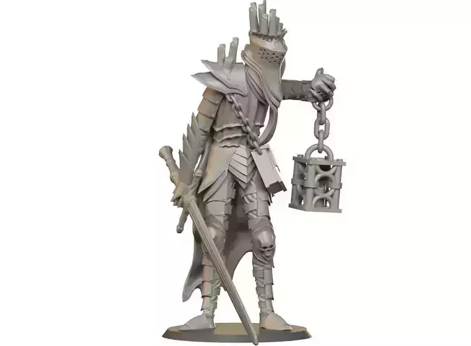Cursed Knight with lantern 3D print model