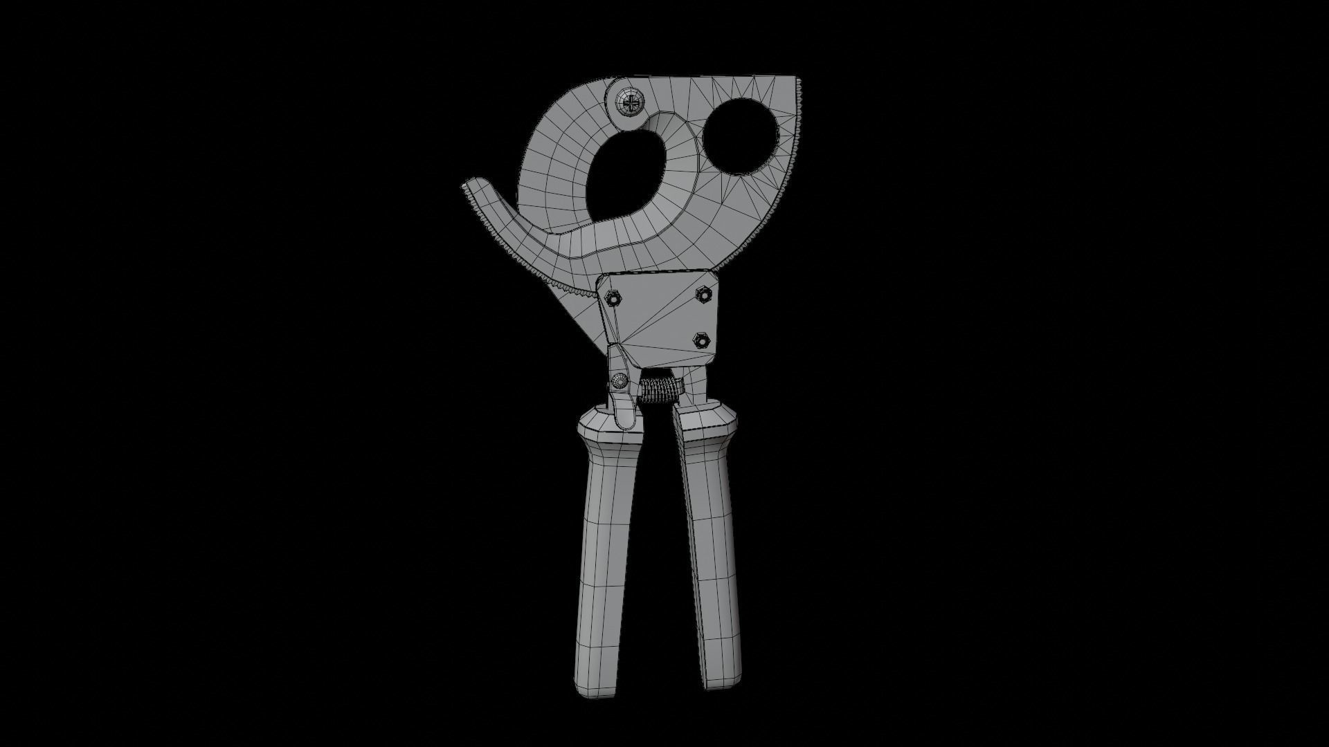 Ratchet Wire Cutters Low-poly 3D model_14