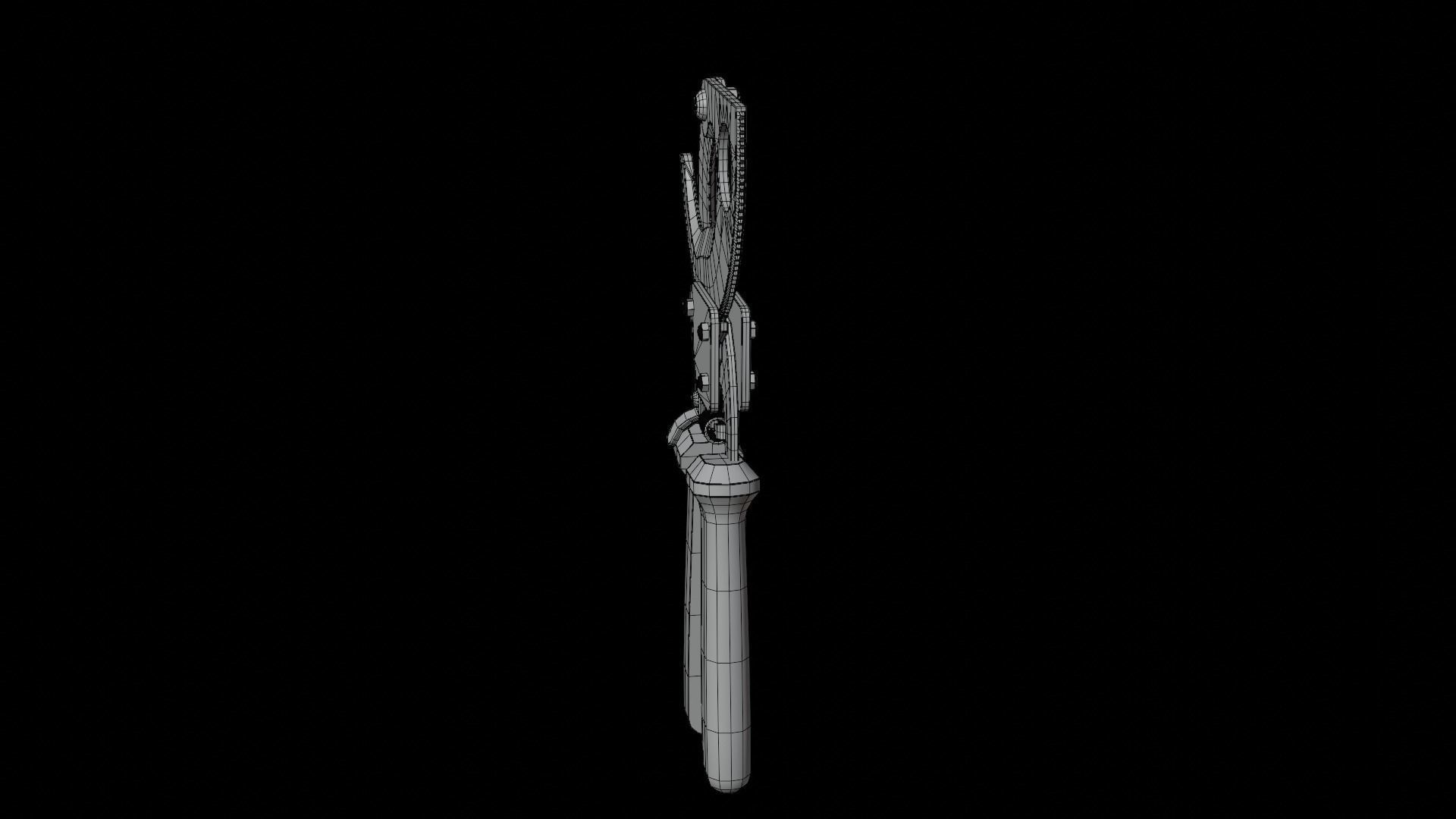Ratchet Wire Cutters Low-poly 3D model_15