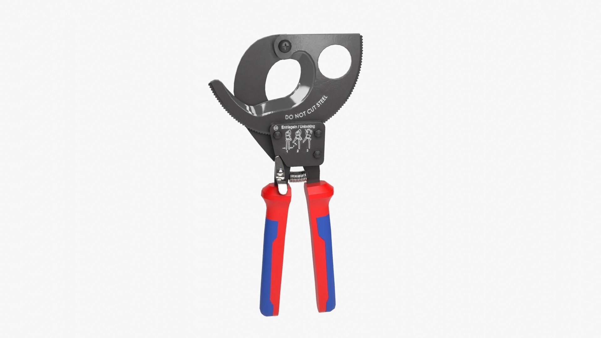 Ratchet Wire Cutters Low-poly 3D model_1