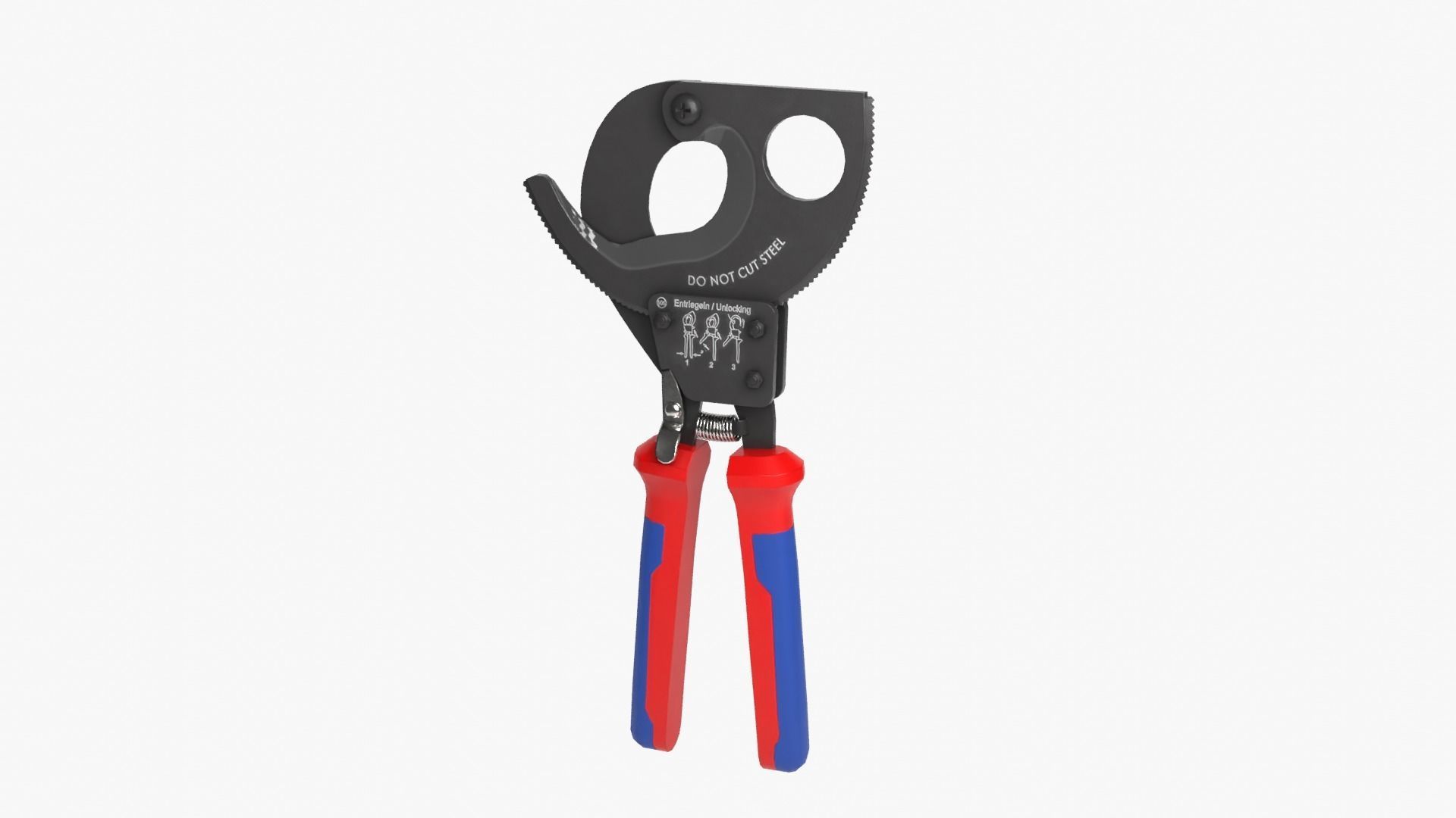 Ratchet Wire Cutters Low-poly 3D model_2