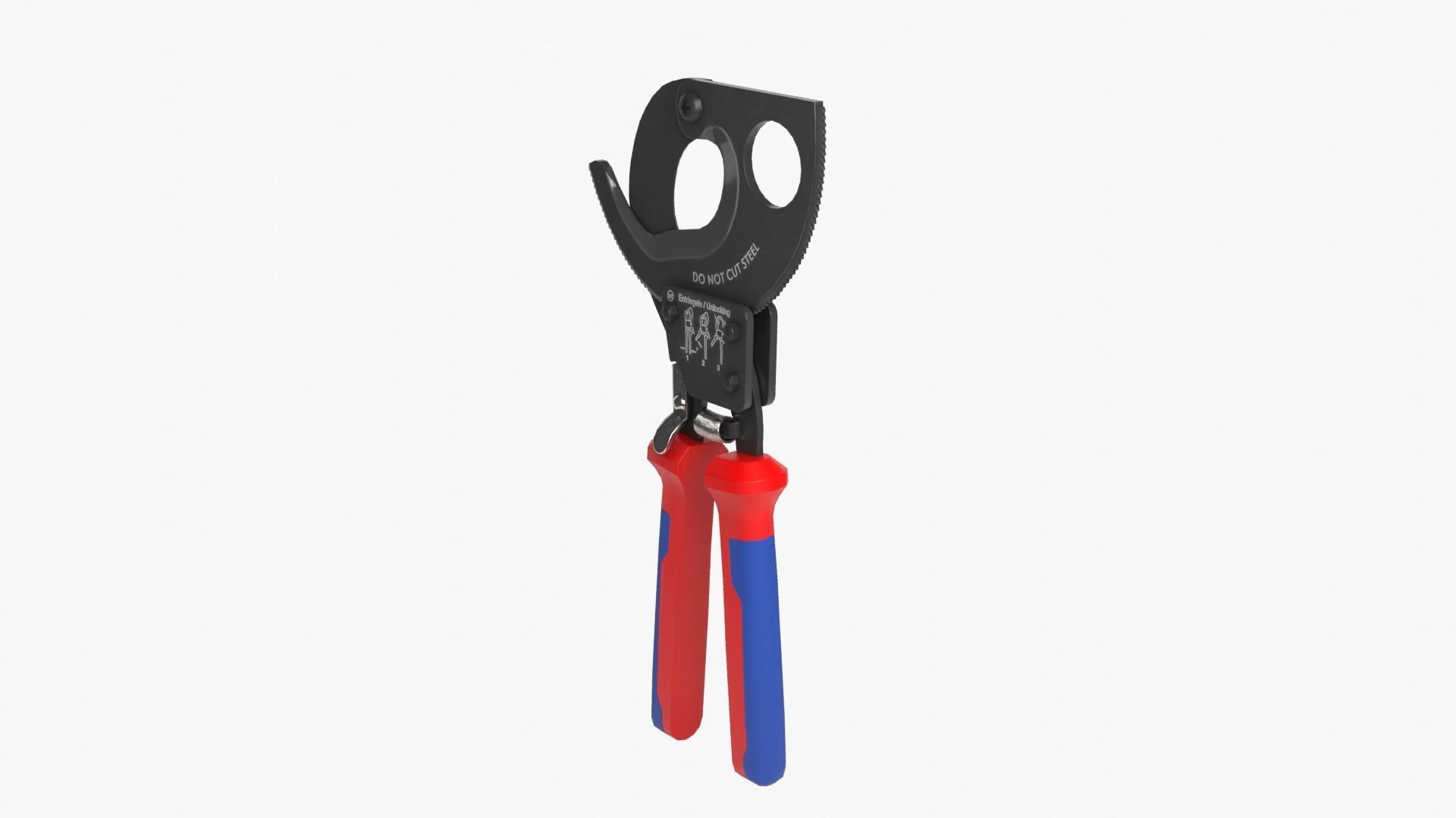 Ratchet Wire Cutters Low-poly 3D model_3