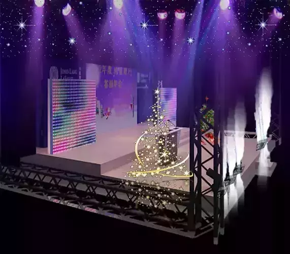 Stage party concert fashion catwalk T station  96 3D model