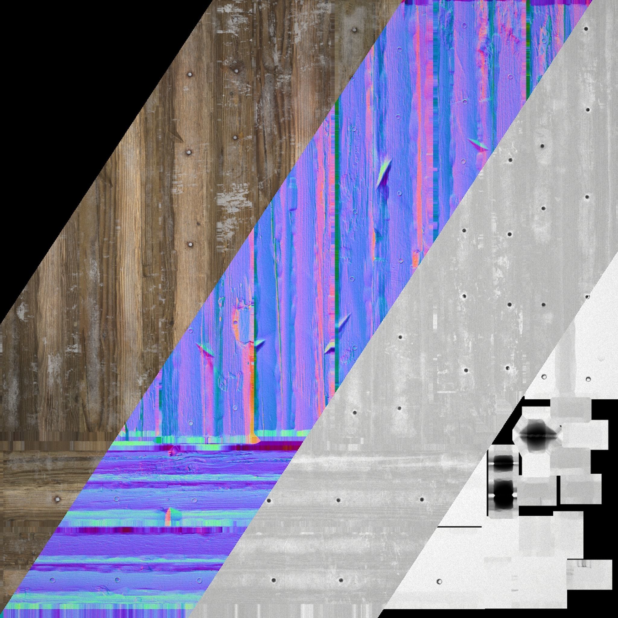 Wooden Floor or Roof Medieval Low-poly 3D model_21