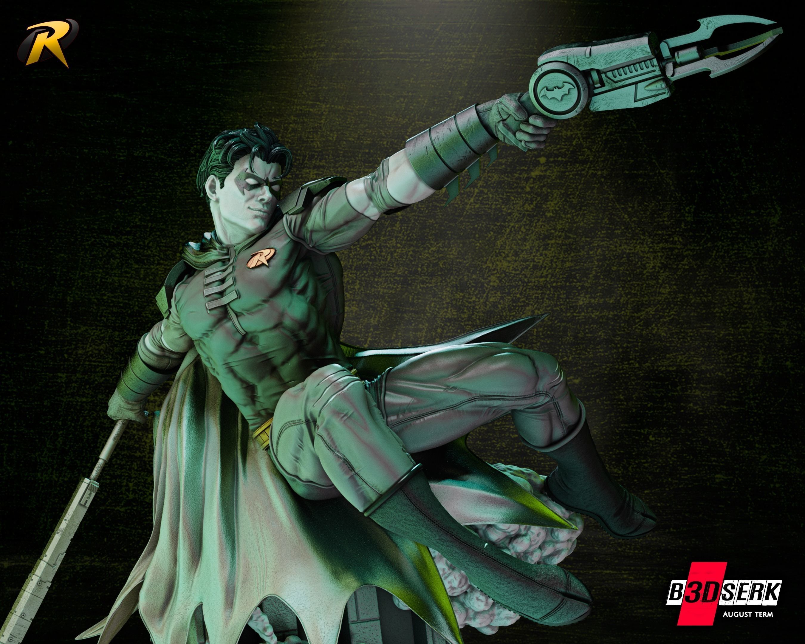 B3DSERK July term 2023 Robin Tim Sculpture for printing 3D print model_2