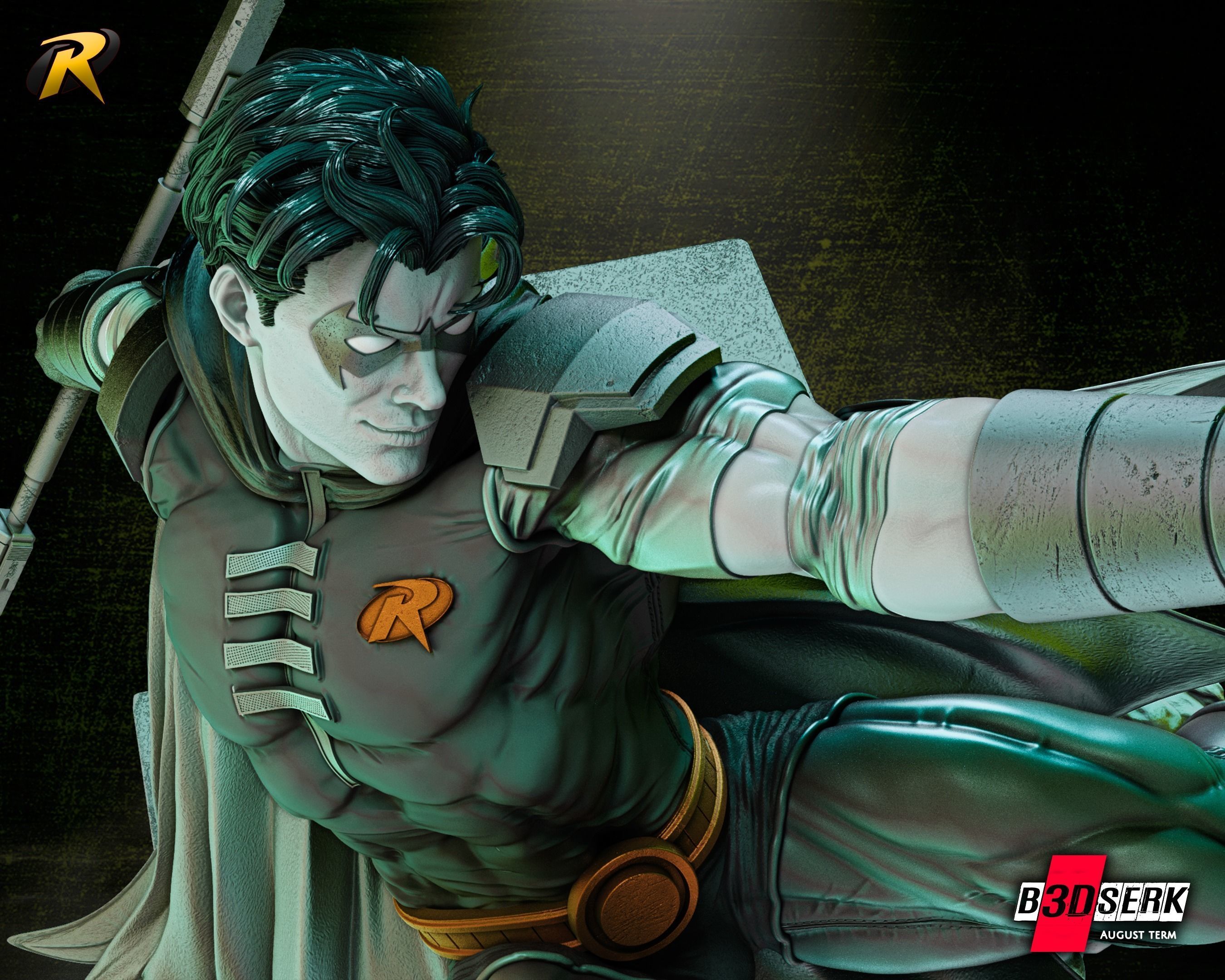 B3DSERK July term 2023 Robin Tim Sculpture for printing 3D print model_4