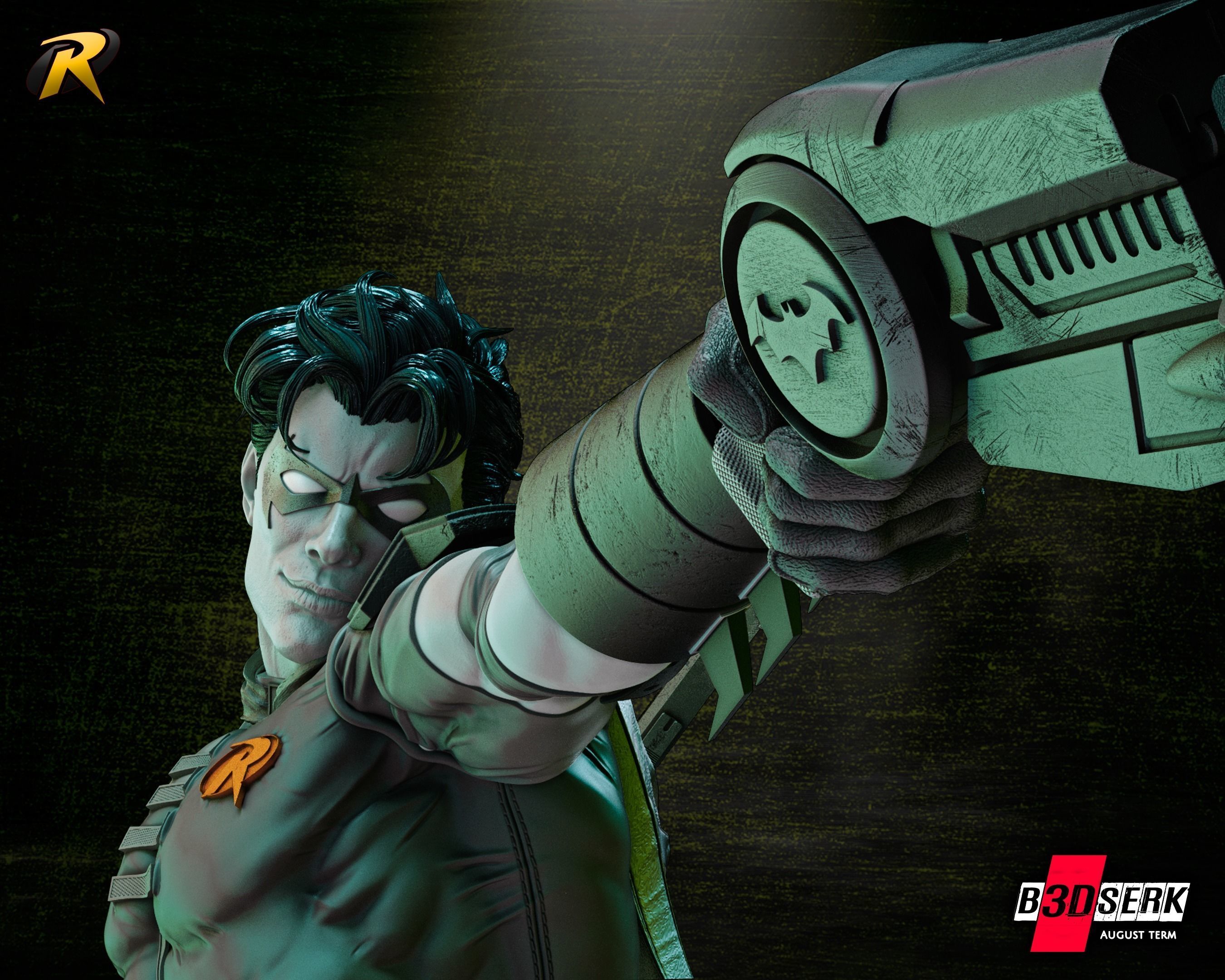 B3DSERK July term 2023 Robin Tim Sculpture for printing 3D print model_3