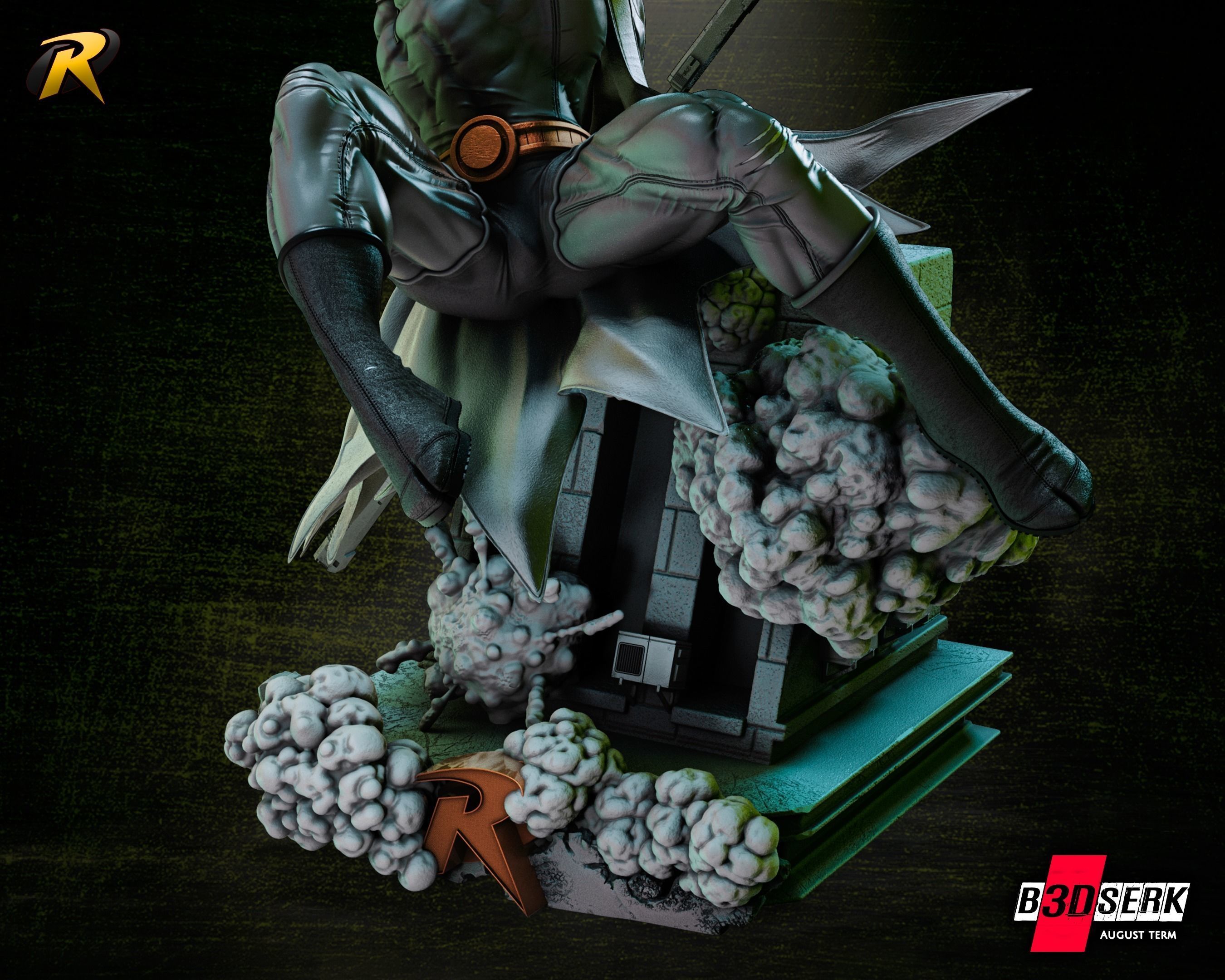 B3DSERK July term 2023 Robin Tim Sculpture for printing 3D print model_6